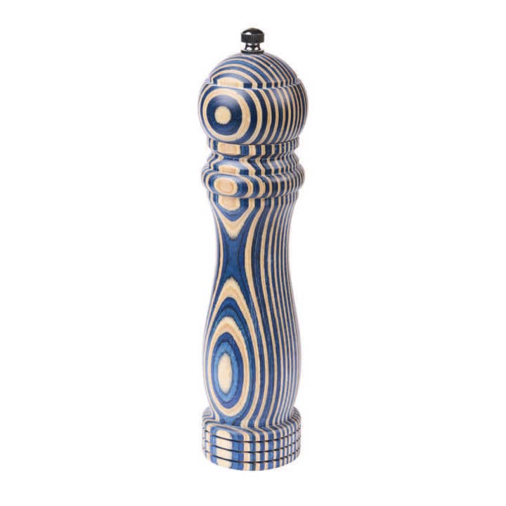 Island Bamboo - Wholesale Pepper Mill - 8" Blue Pakka Pepper Mill - Traditional