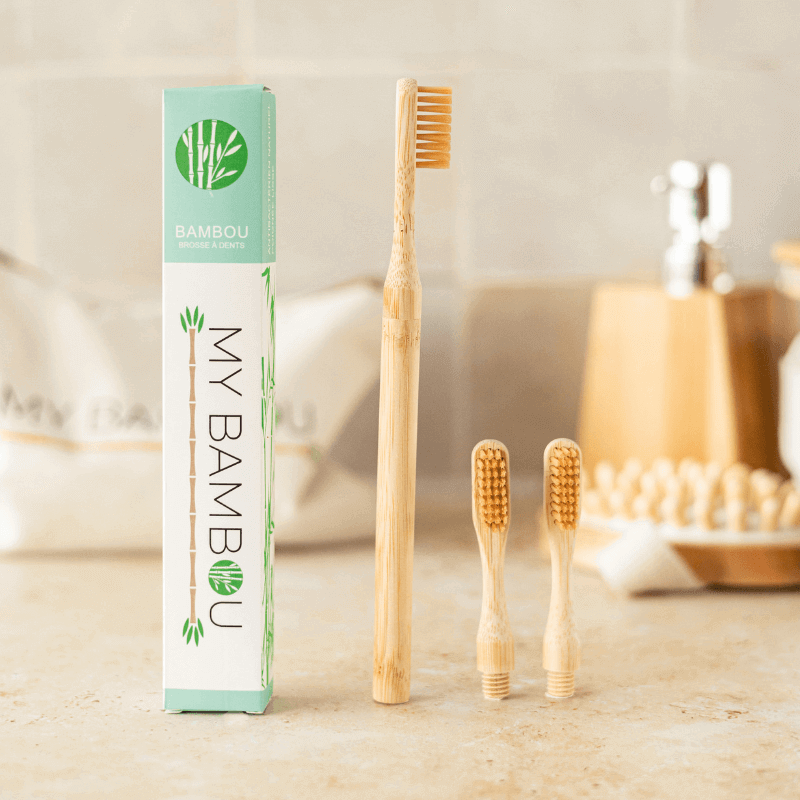 My Bambou - Wholesale Toothbrush - Bamboo Toothbrush with Changeable Head Medium Bristles to Customize - My Bambou4