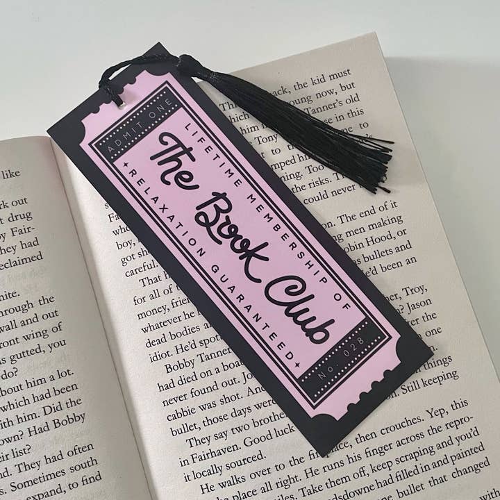 Pink Black Book Club Bogmærke Bog Gave for engroshandel hos Dolly’s Doodles