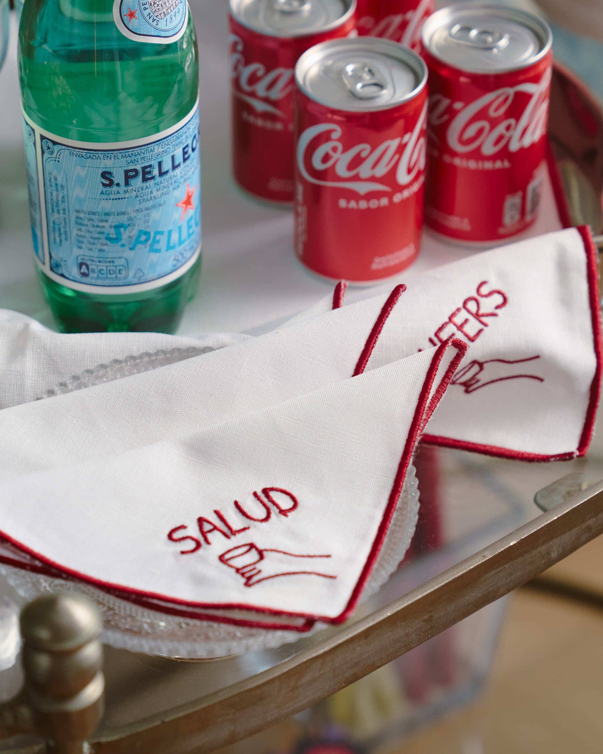 Mariaida Home - Wholesale Dinner & Cloth Napkin - Cocktail Napkin Toast, Salud