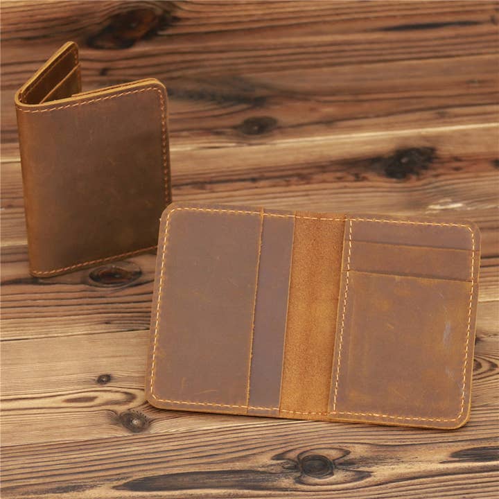 American Leather Goods – Carteira – Homem por atacado – Carteira em pele genuína, carteira artesanal5