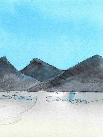 Forbliv rolig lykønskningskort (blank) for engroshandel hos Credo Designs LTD