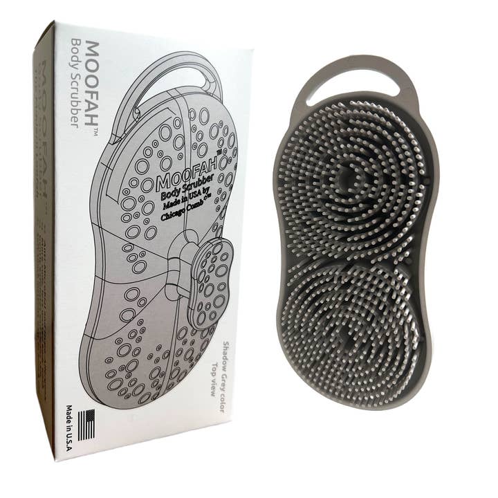 MOOFAH™ Body Scrubber, Made in USA (Shadow Gray) for wholesale by Chicago Comb Co.