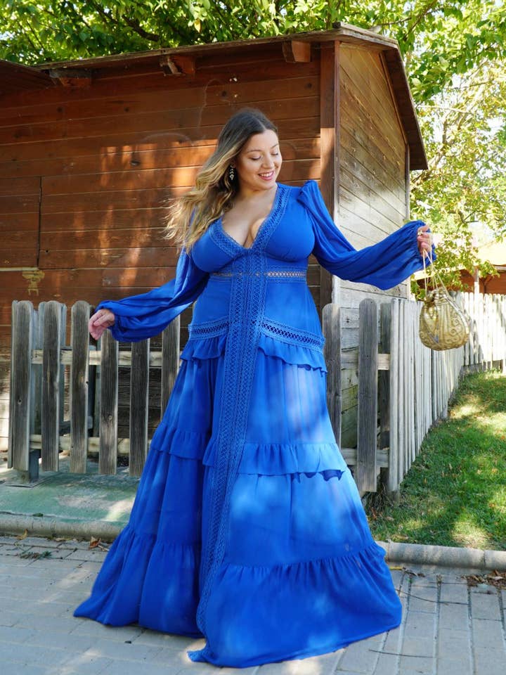 Long dress 525051-1 for wholesale by Invitadissimas