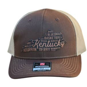 Baseballkappe mit Netzrücken im Kentucky-Stil - Braun für den Großhandel von Knot Creatives