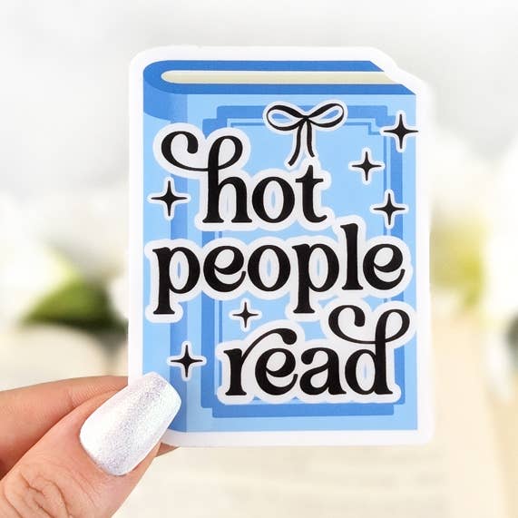 Hot People Read vinyl sticker - Bookish sticker - Bookworm for wholesale by Aphrodite Bookclub