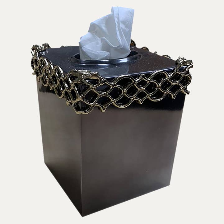 Elegant Haven – Modern Decorative Bathroom Accent Handmade Tissue Box Cover for wholesale by Decozen