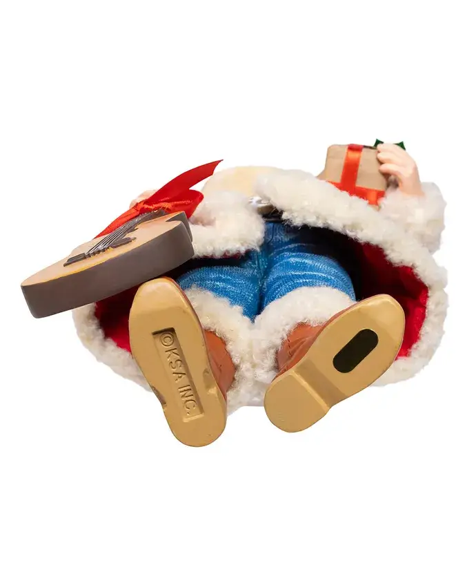 Kurt S. Adler, Inc. - Wholesale Christmas decoration - 11" Westrn Santa W/Guitar+Gift Boxes5