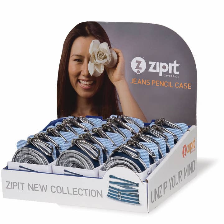 ZIPIT - Wholesale Pencil Case/Pouch - ZIPIT Jeans Pencil Case, 18 Pack