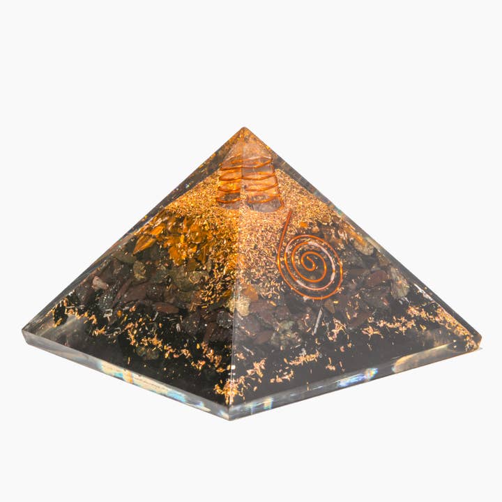 Azenway - Wholesale Spiritual Stone/Crystal - Max EMF Protection XL 85MM Orgone Energy Generator Pyramid