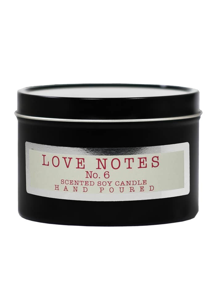 Love Note No 6 Soy Candle (8 Oz Travel Tin) - Lemon Verbena for wholesale by LOVE NOTES FRAGRANCES