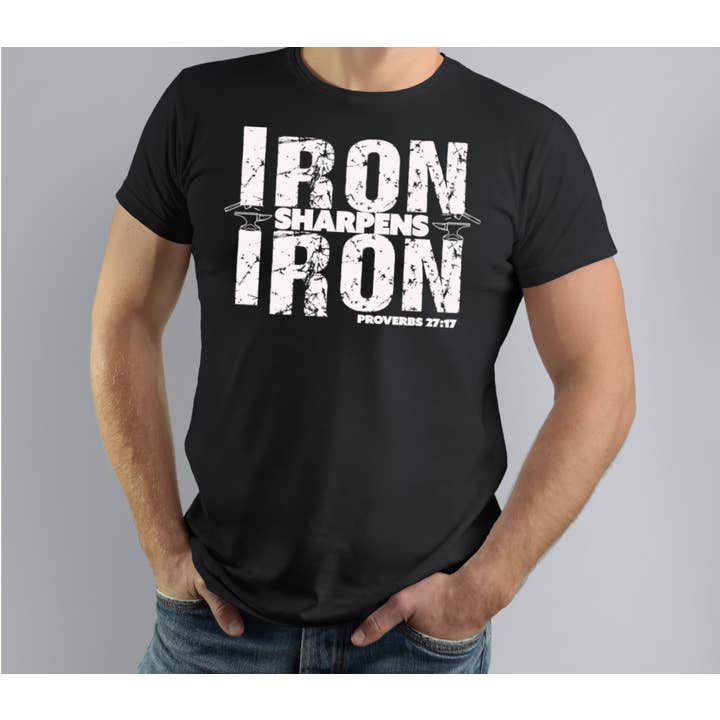 Jern skærper jern T-shirt - Ordsprogene 27:17 Kristent T-shirt for engroshandel hos Love Ann Joy Apparel, LLC