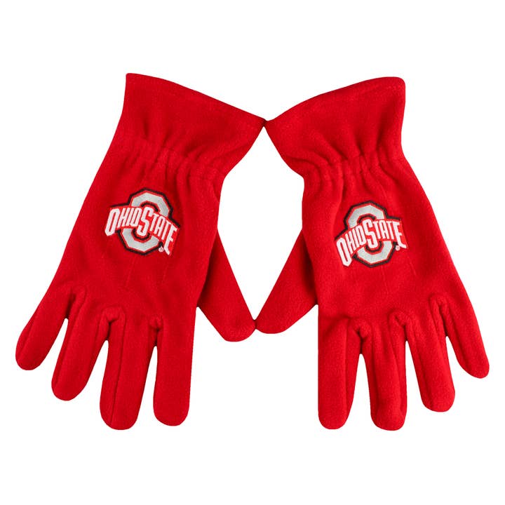 Ohio State Buckeyes Scarlet Fleece Gloves for wholesale by Donegal Bay