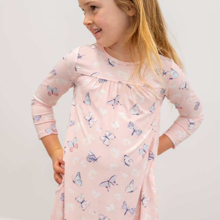 Boho Dress - Butterfly Daisy Pink for wholesale on Faire1