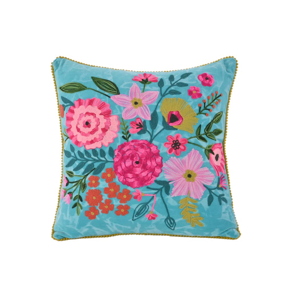 Karma Living – wholesale Dekorativ kudde – 2ABCC23377_SB18 UPPSÄTTNING 2 SPRING SOFT BLUE KUDDE 18x181