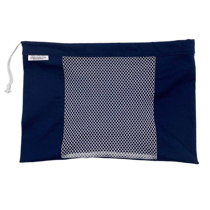 Medium Produce Bag Solid Navy Blue for wholesale by Nina's Flying Needle