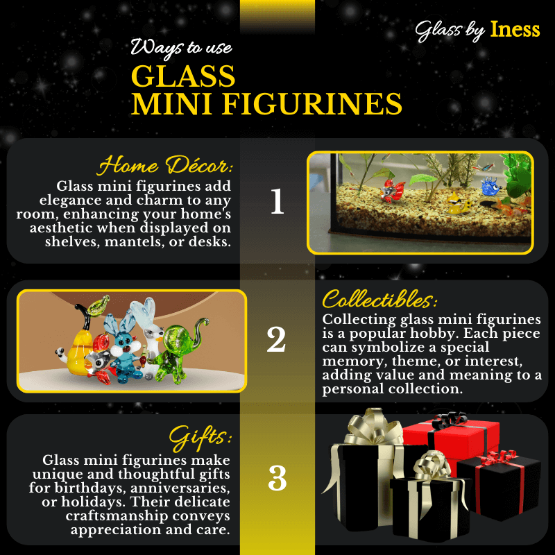 Glass by Iness - Wholesale Decorative Figurine - Snowman Figurine, Mini Glass Collectible, Handmade In Ukraine7