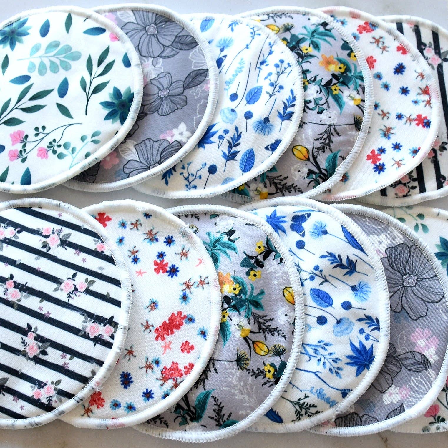 Eco Baby Planet - Wholesale Nursing Pillow/Pad - Maternity - Reusable Breast Pads (12 Pack) - Washable Organic Bamboo Nursing Pads (Fabric Pouch + Laundry Bag included)6