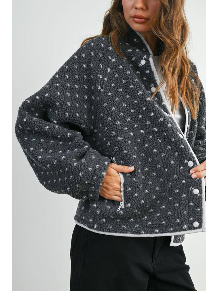 BUTTERMELON - Wholesale Jacket - Women's - High Pile Fleece Puffer Jacket - BMJ783133