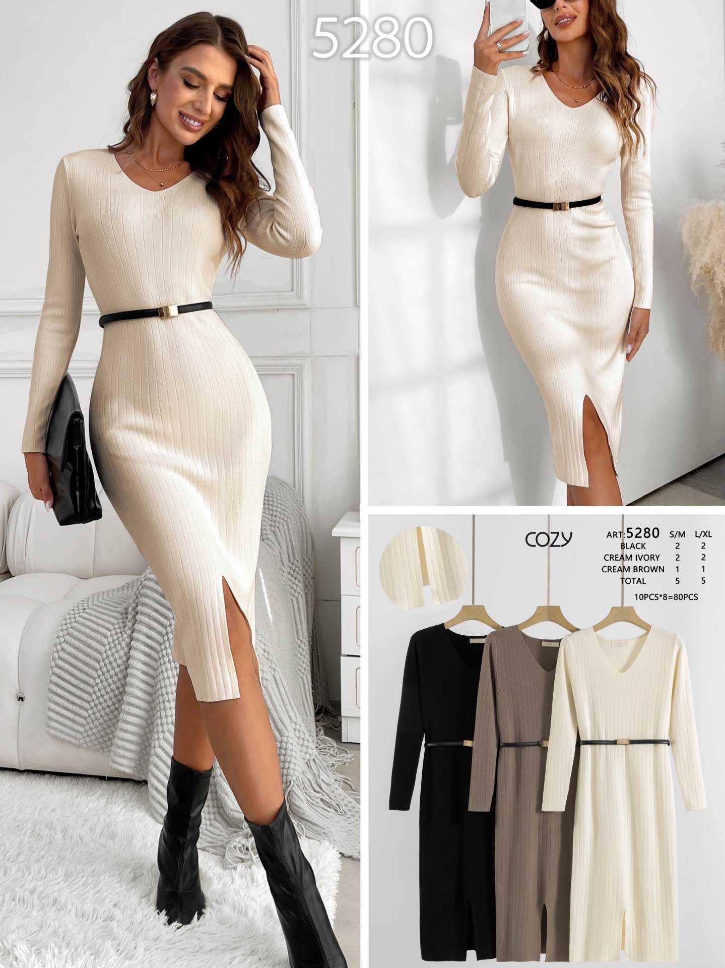 SWEET MAGIC MODA Y COMPLEMENTOS - Venta al por mayor Vestido - Mujer - VESTIDO DE PUNTO BÁSICO 0