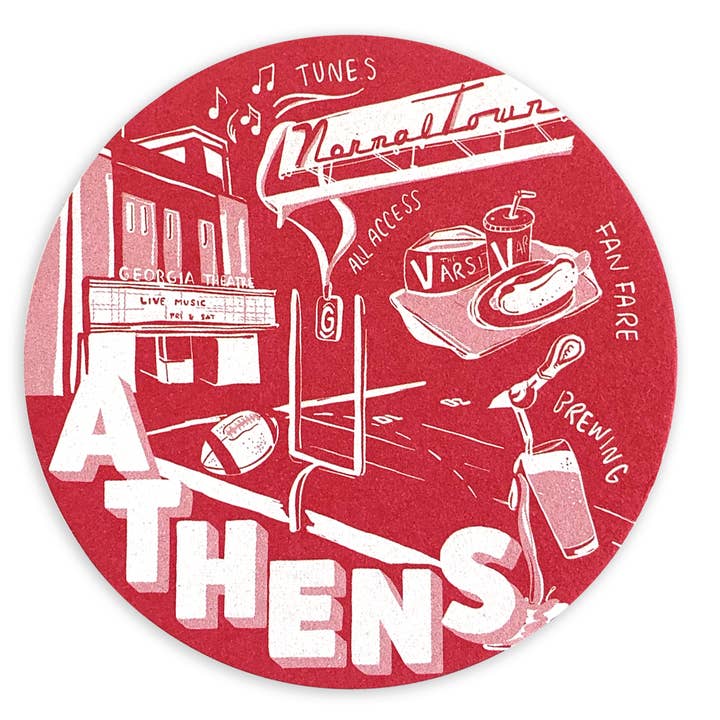 Athens GA Coaster for wholesale by Reyn Paper Co