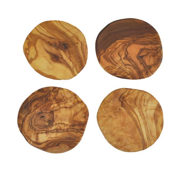 Naturally Med Inc. - Wholesale Coasters - Olive Wood Pebble Coasters - Set of 41