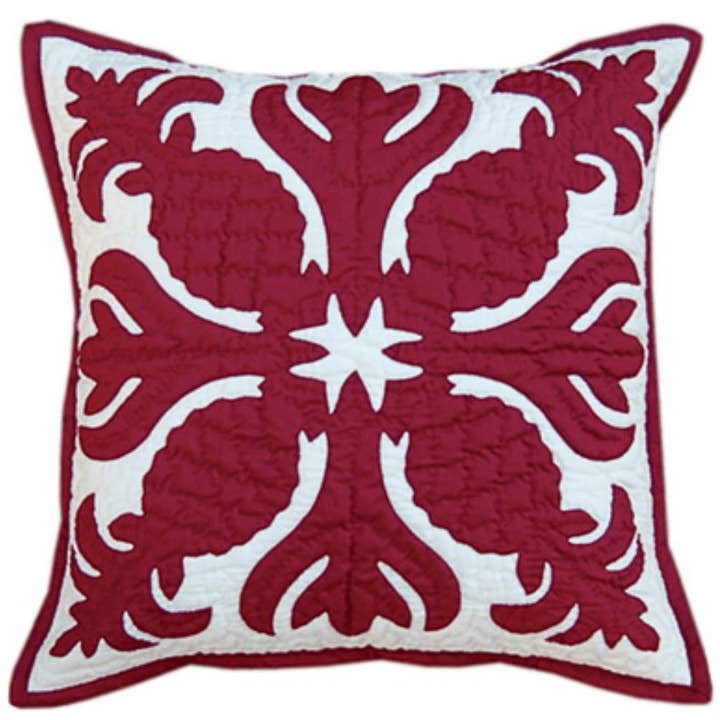 Pineapple Design 18" Hawaiian Quilted Pillow Slip for wholesale by DBI Hawaii