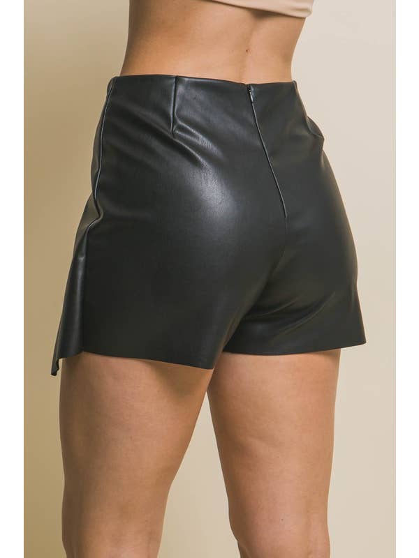 Vanilla Monkey - Wholesale Skort - Women's - Wrap Hem Pu Cargo Skort7