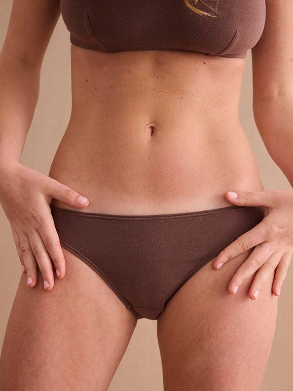 Culotte Anna - Coton Bio - Marron-Glacé pour la vente par Mina Storm