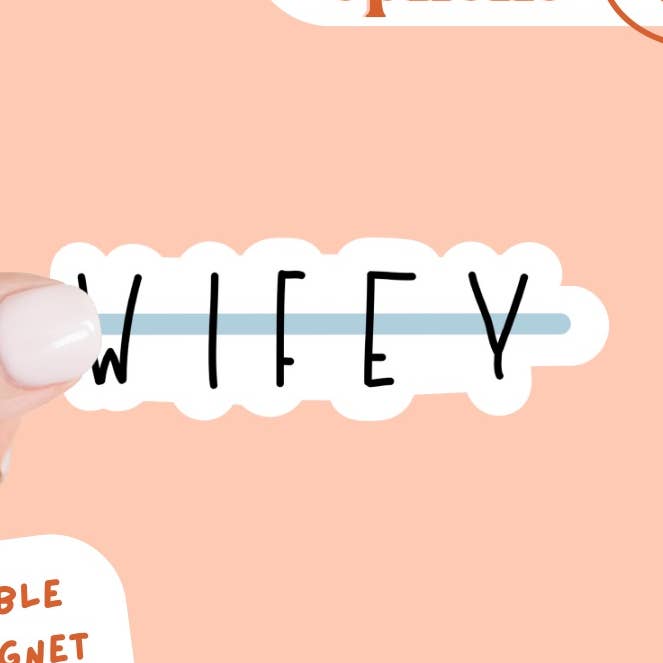 Adesivo o magnete impermeabile Thin Blue Line Wifey per la vendita all'ingrosso da parte di Madi In The USA