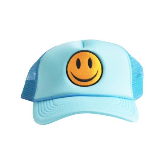 Trucker Hat Pastel Blue Smile for wholesale by Lemonbella