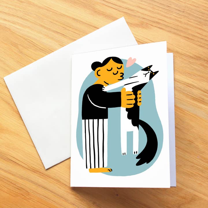 Cat Kiss Rejection | Love + Friendship | A2 Card for wholesale by I NEVER DRAW