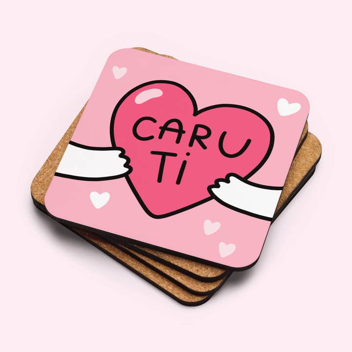 Feel Good Gift co. – wholesale Coasters – CARU TI Coaster, Welsh Coaster, Valentines gift, for her0