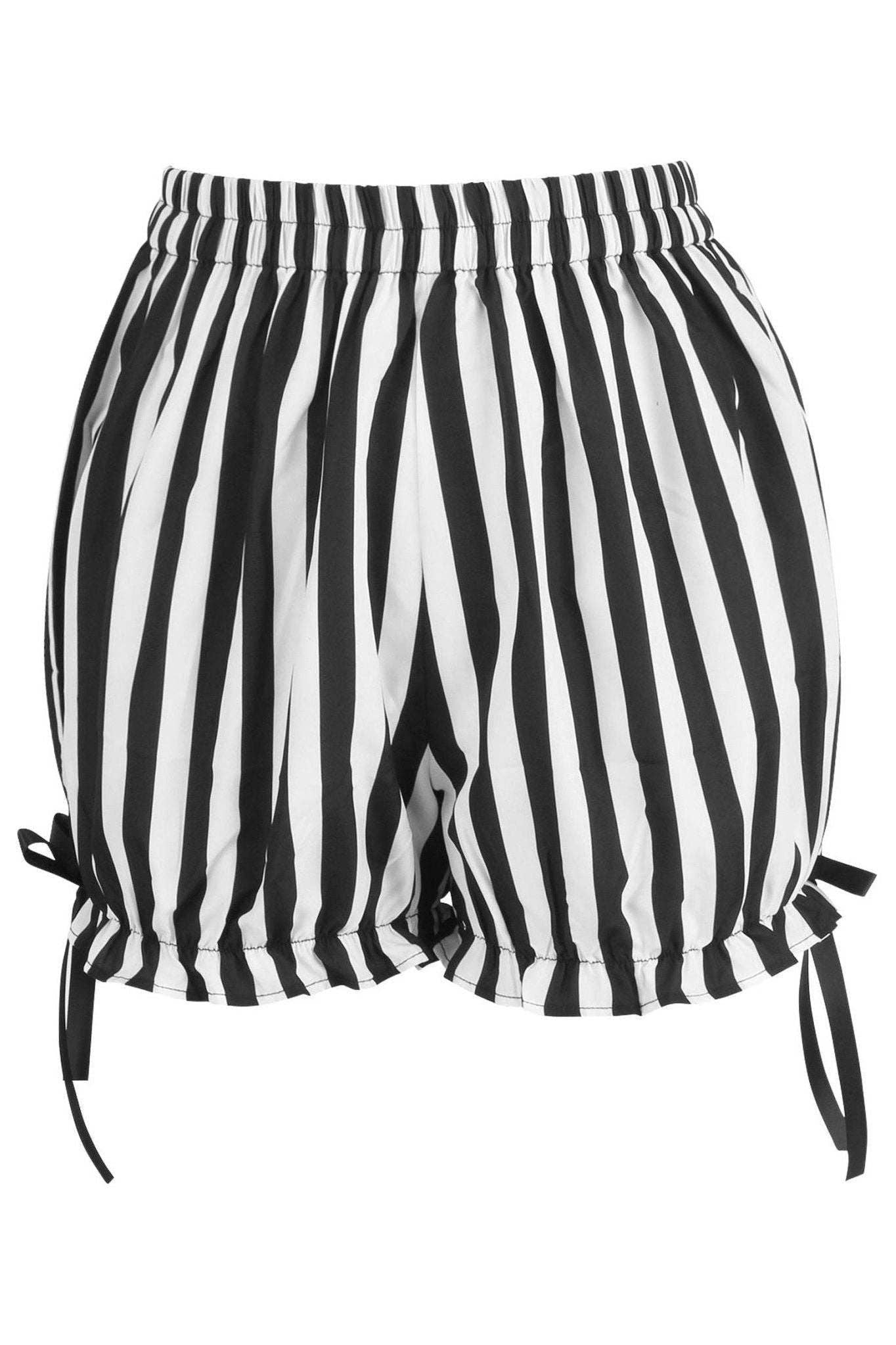 Daisy Corsets - Wholesale Underwear - Women's - White/Black Striped Bloomers2