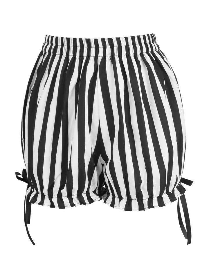 Daisy Corsets - Wholesale Underwear - Women's - White/Black Striped Bloomers2