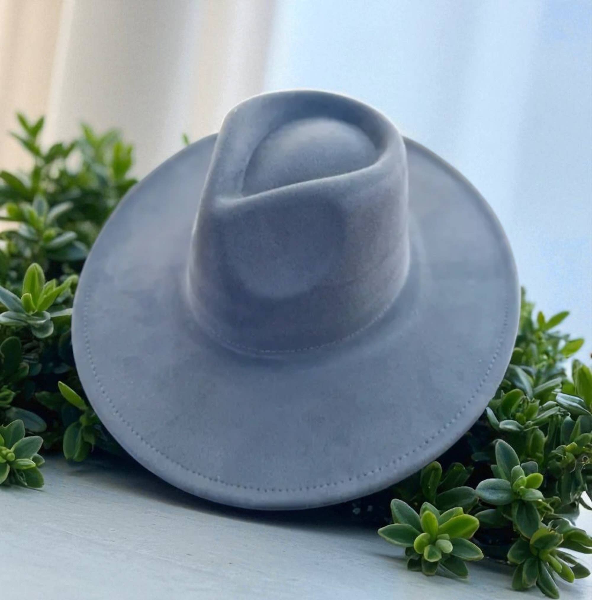 Bella Betty - Wholesale Fedora - Unisex - Vegan Suede Wide Brim Rancher Hat 8