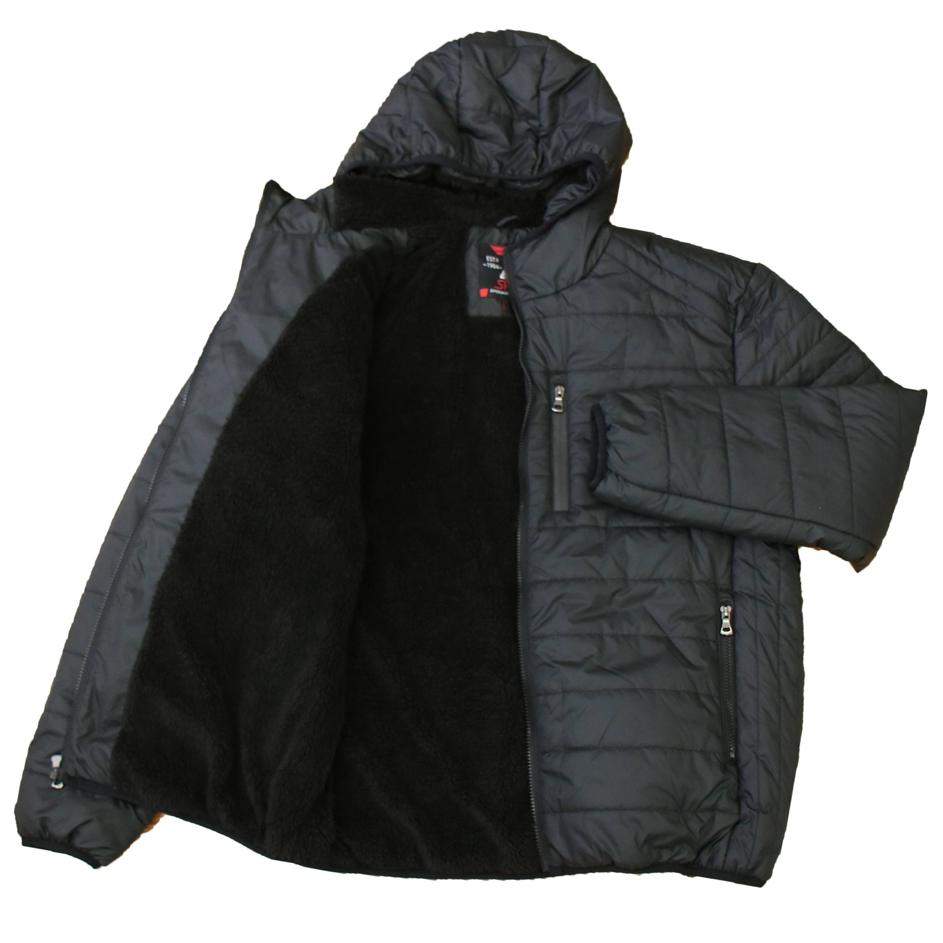 Galaxy By Harvic - Wholesale Puffer Jacket - Men's -  Men's Sherpa-Lined Hooded Puffer Jacket12