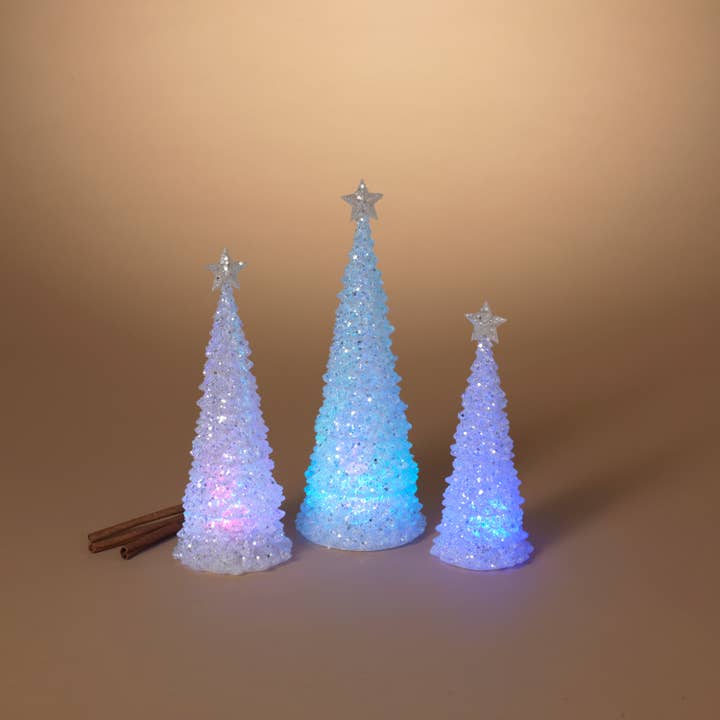 The Gerson Companies - Wholesale Decorative Figurine - Gerson Company S/3 B/O Lighted Acrylic Christmas Trees, Lg i