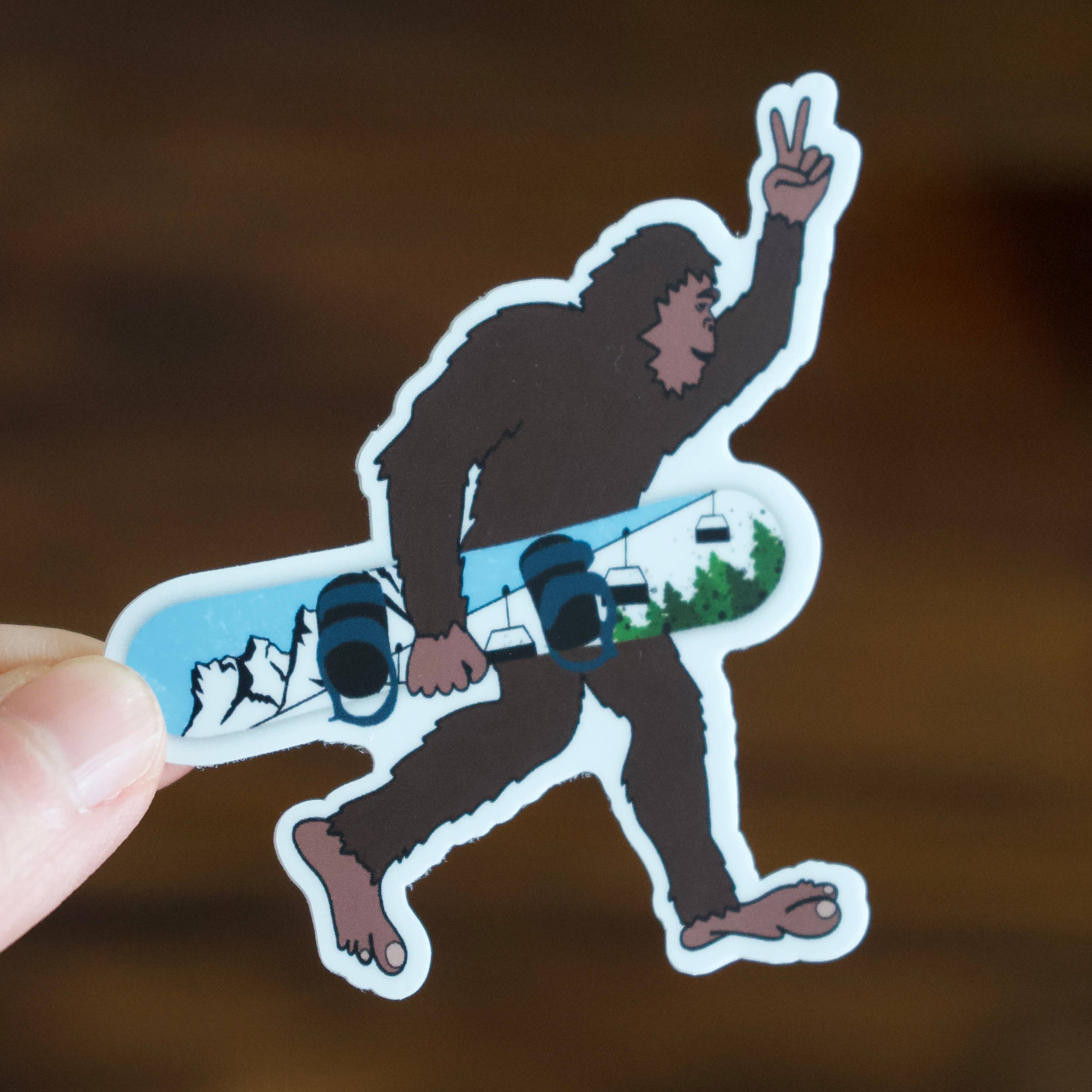 Jones Sticker Co – Adesivo por atacado – Adesivo de Snowboard Bigfoot1