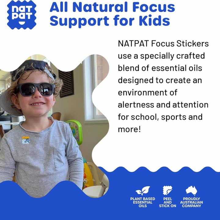 NATPAT - Wholesale Sticker – Child & baby - NATPAT Focus Stickers - Natural Focus, Energy & Clarity4