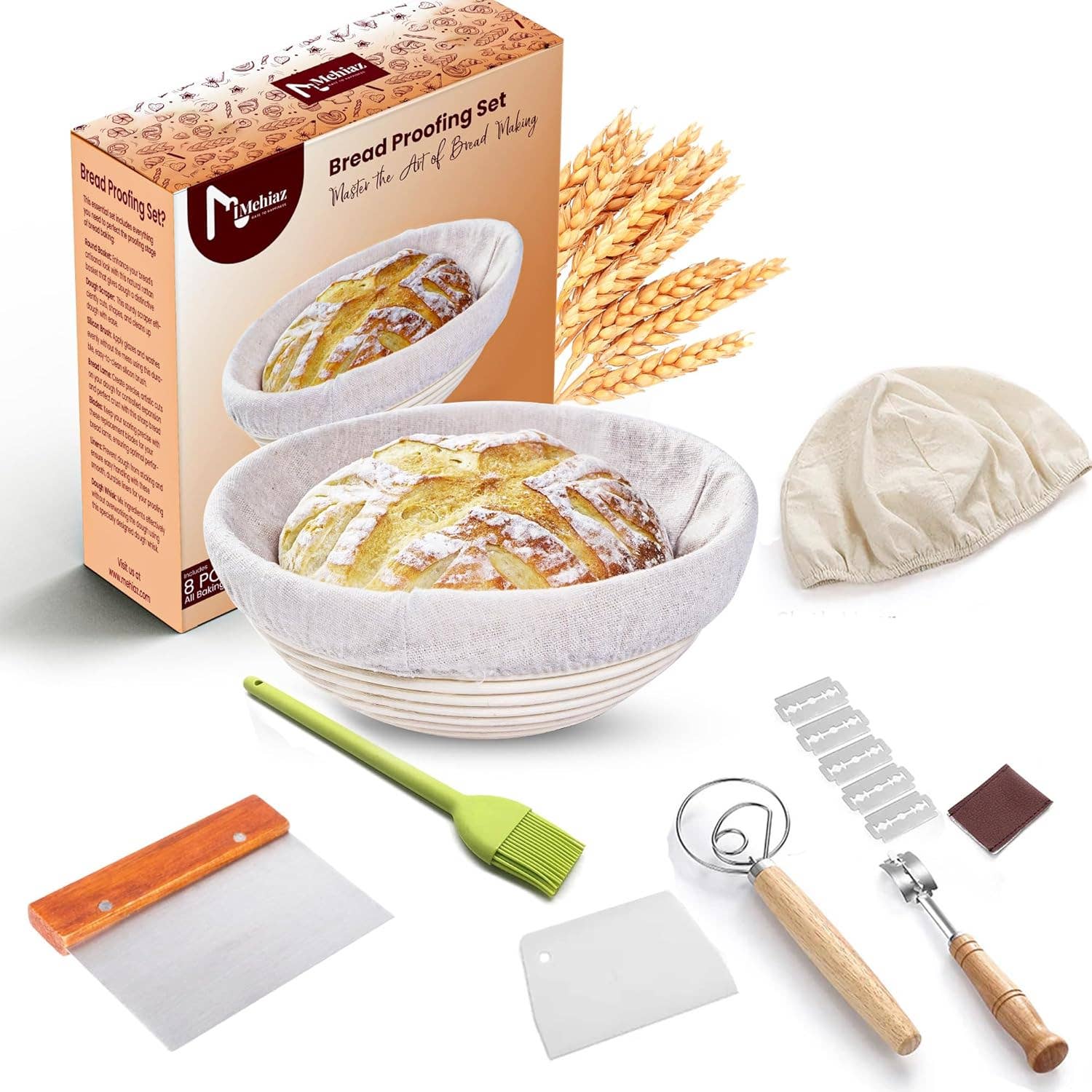 MEHIAZ - Wholesale Bread Pan - Bread Proofing Basket -Round Bread Proofing basket Box0