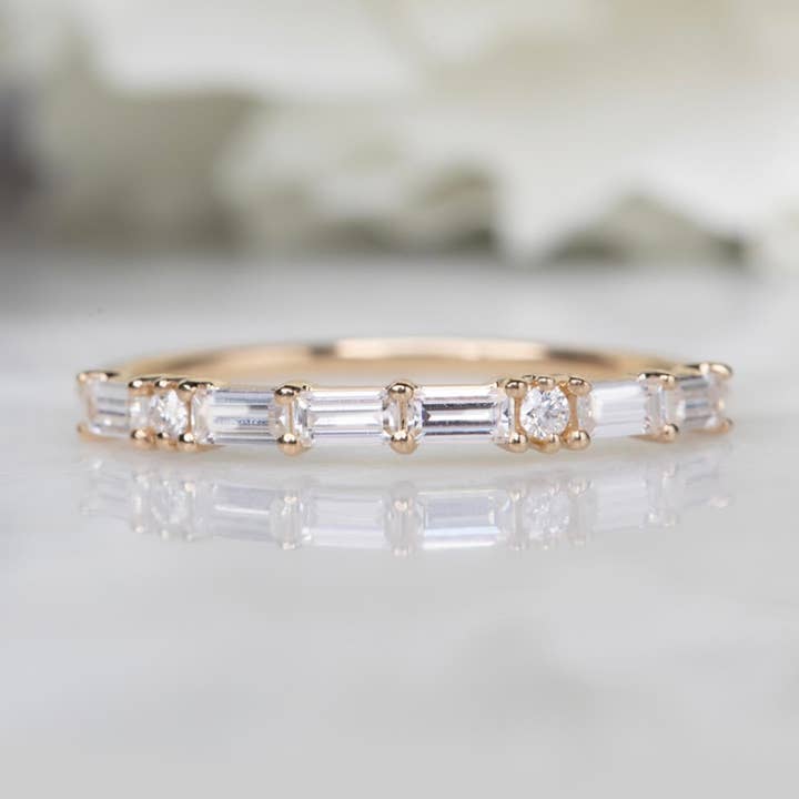 La Kaiser - Vendita all'ingrosso Anelli multipietra - Anello «Mama» in oro 14kt con moissanite in codice Morse0