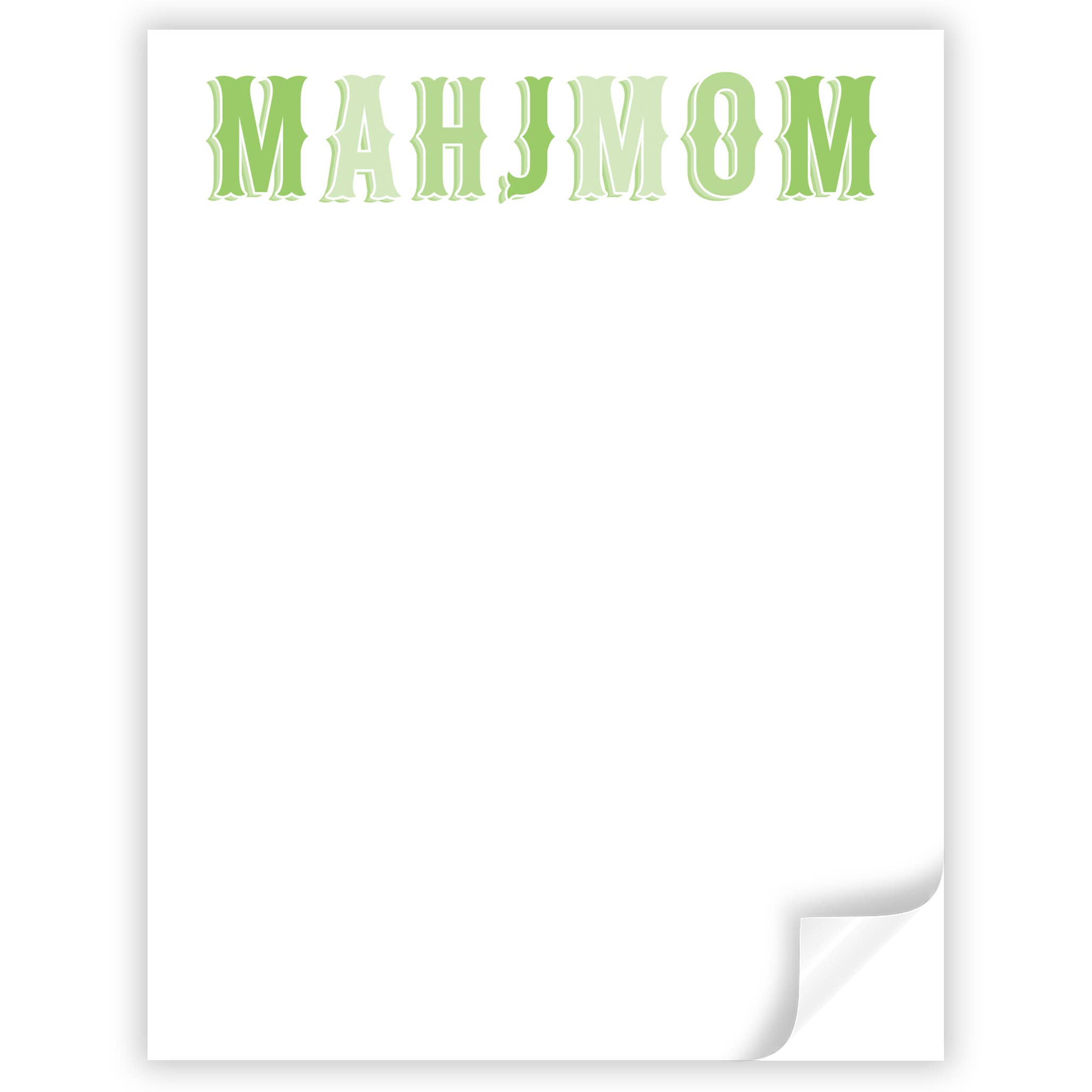 Katherine Kelly Design - Wholesale Notepad - Mahjmom Mahjong Notepad 3