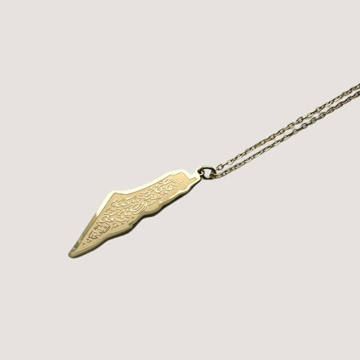 Harma - Wholesale Pendant/Charm Necklace - Life Worth Living Palestine Map Necklace