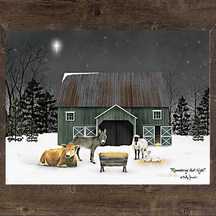 Summer Snow Art - Wholesale Art Print - Remembering The Night By Artist Billy Jacobs Nativity Winter1