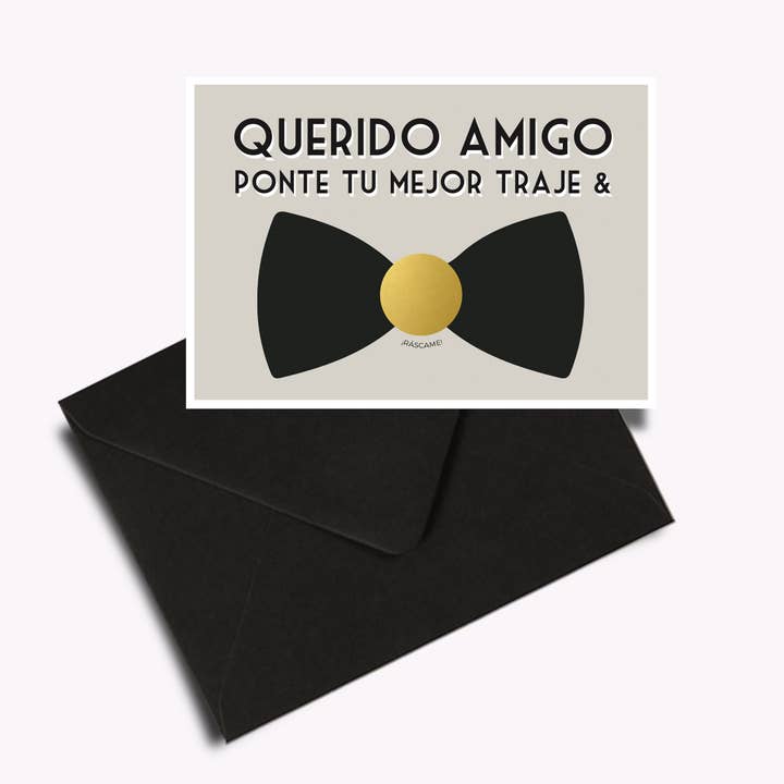 Wild Confetti – Großhandel Hochzeitskarte – Rubbelkarte Hochzeitszeuge Anfrage (Fliege)3