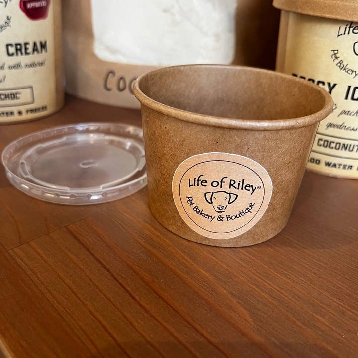 Life Of Riley Bakery Ltd – wholesale Pet treats – Dog – Ice Cream Bulk Bag 1kg & Pots (Pots Sold Separately)1