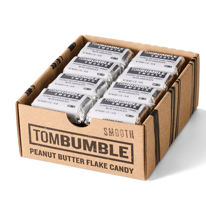 Tom Bumble Smooth Candy Bar -Peanut Butter Flake & Chocolate for wholesale by Oregon Bark