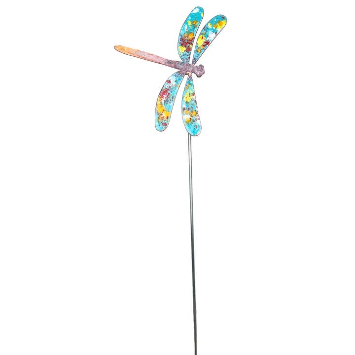 Clever Goods by Annabelle Noel Designs - Wholesale Garden/Lawn Stake - Small Copper Enamel Dragonflies