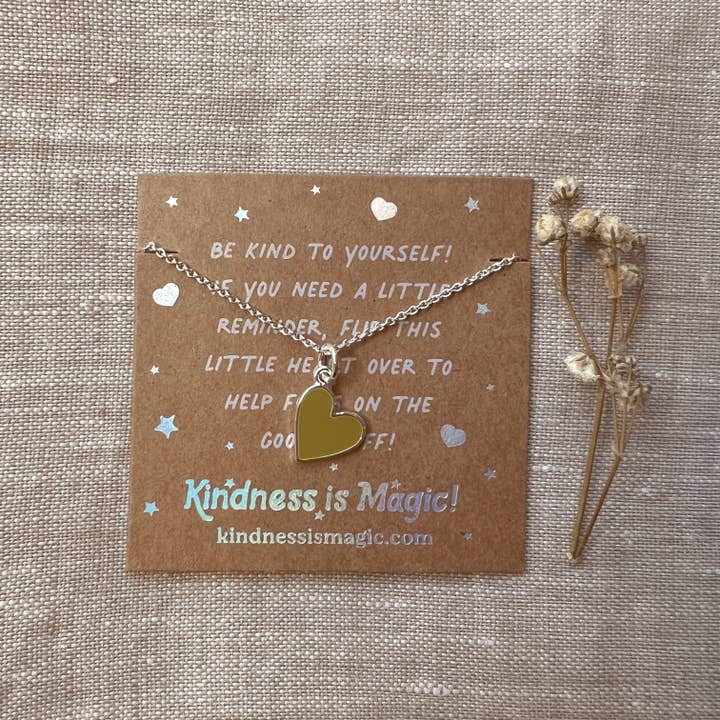 Kindness is Magic - Wholesale Halskettinghanger - Tiny Heart ketting met bevestigingen, alle kleuren9